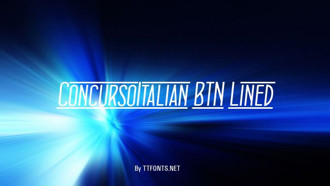 ConcursoItalian BTN Lined example